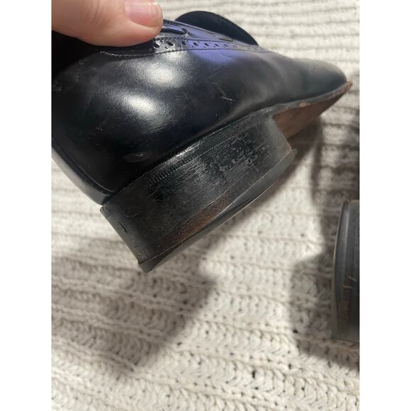VTG Johnston & Murphy Loafers Tassel Shoes Leather Mens Size 9 D/B Black main image 8